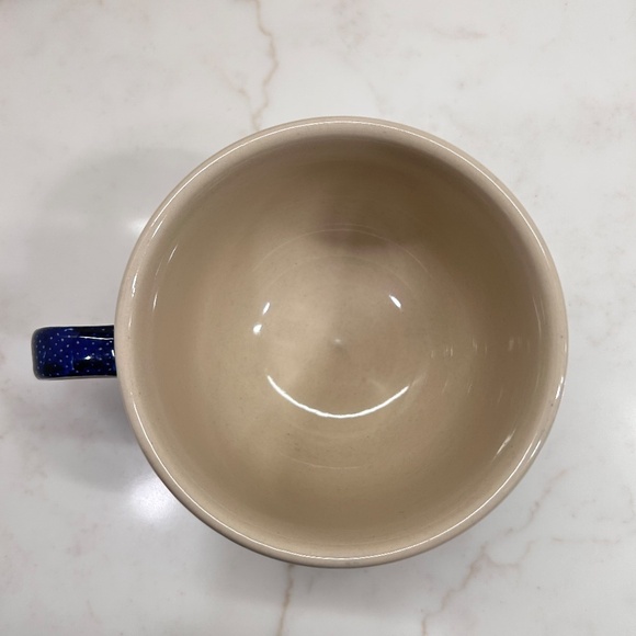 Boleslawiec Manufaktura Pottery - 18 oz Mug - Cobalt Blue "Swan Lake" Pattern - Picture 3 of 4